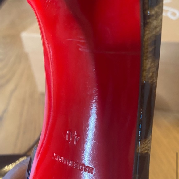 Beautiful Leopard/Red Louboutin Heels - Picture 7 of 11